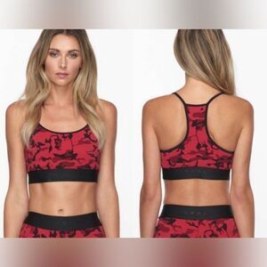 Koral Sweeper Versatility Bra Red Camo- Size Small
